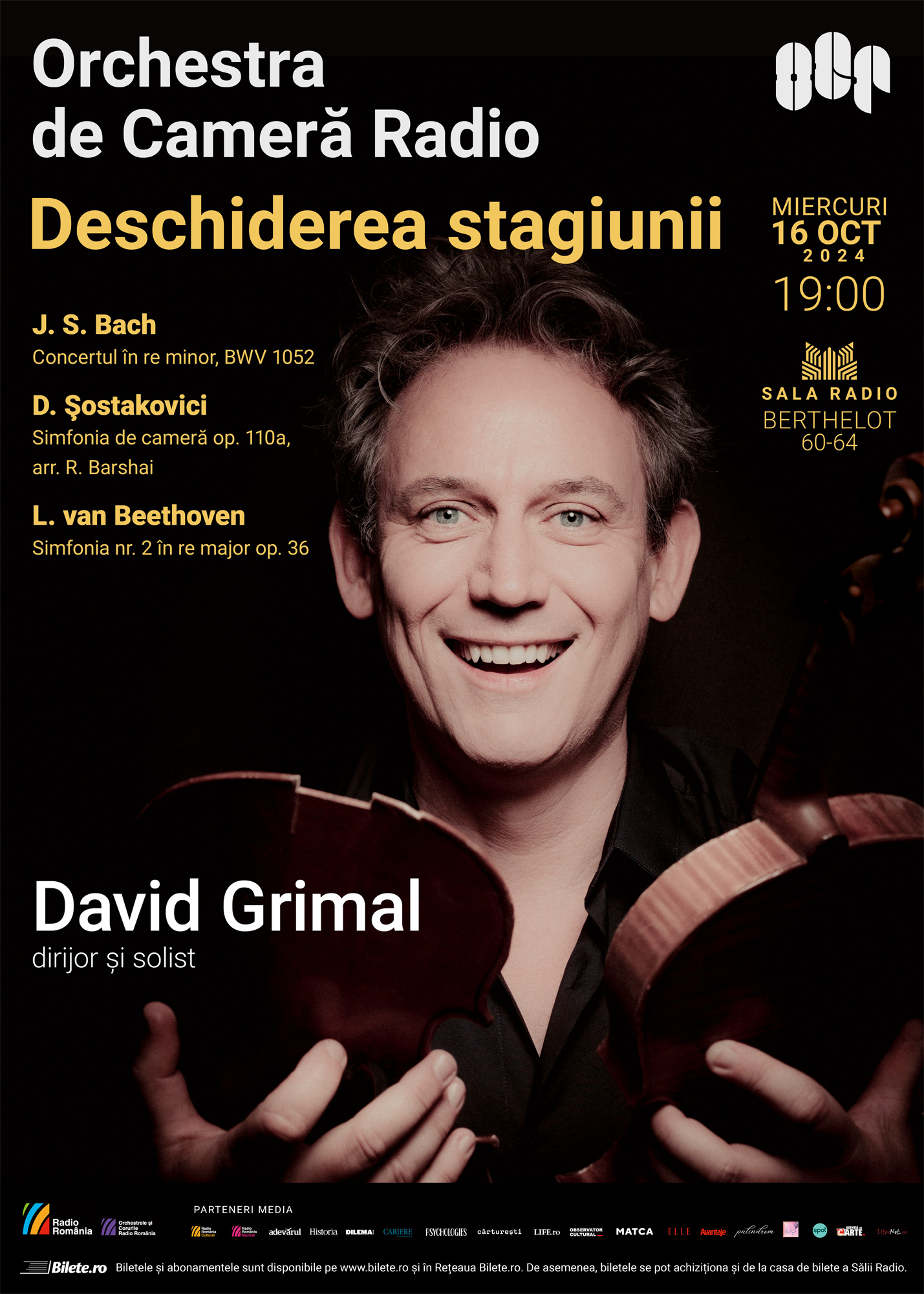 David Grimal – Orchestra de Cameră Radio  (Concert la care este valabil Abonamentul OCR) 