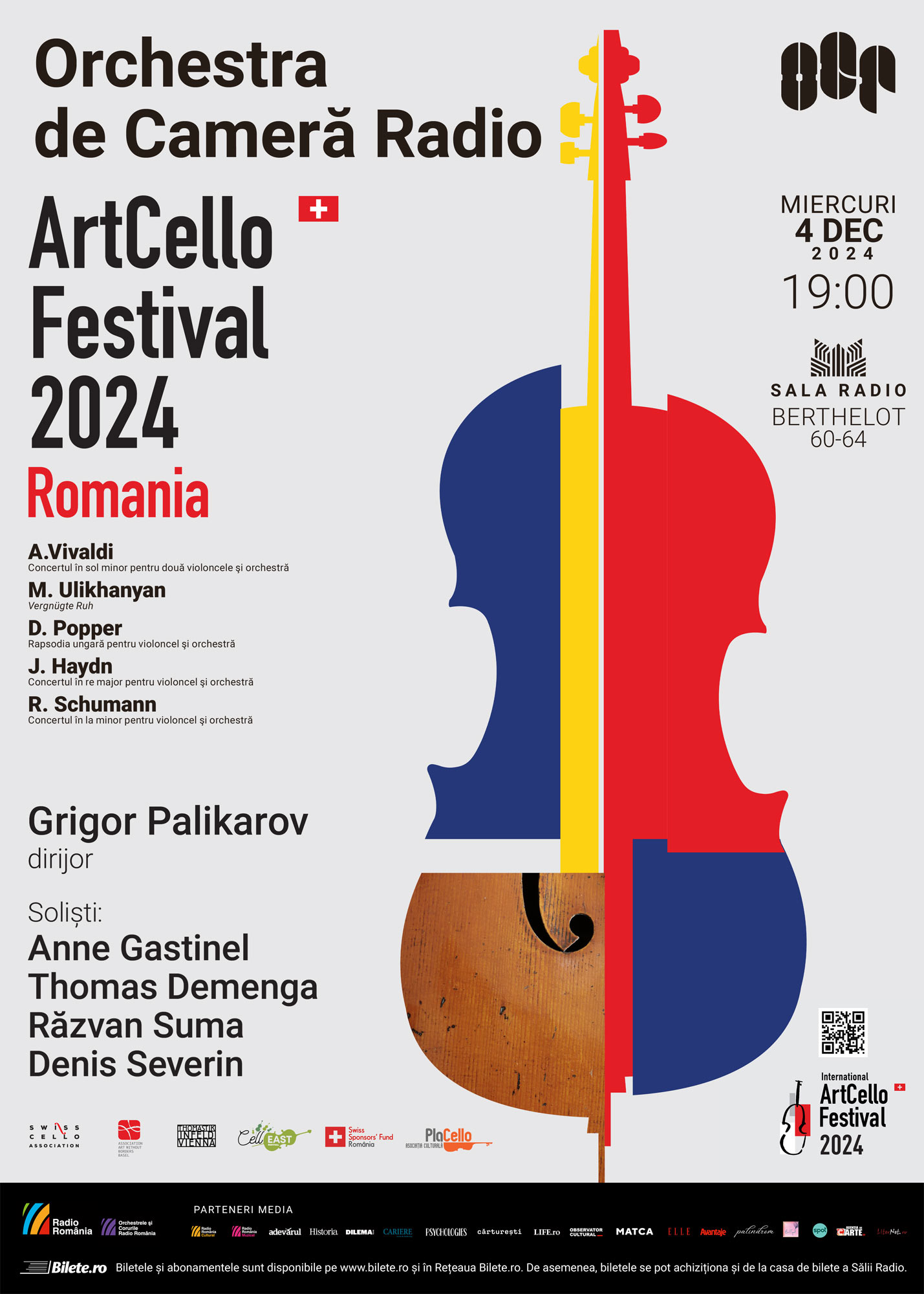 ArtCello Festival – Orchestra de Cameră Radio  (Concert la care este valabil Abonamentul OCR) 