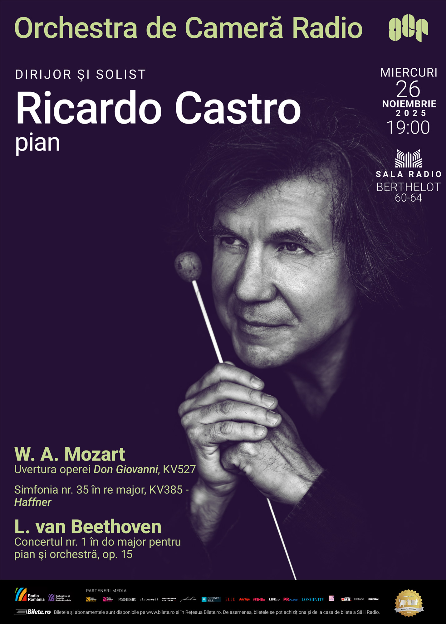 Ricardo Castro- ORCHESTRA DE CAMERĂ RADIO- Mozart, Beethoven